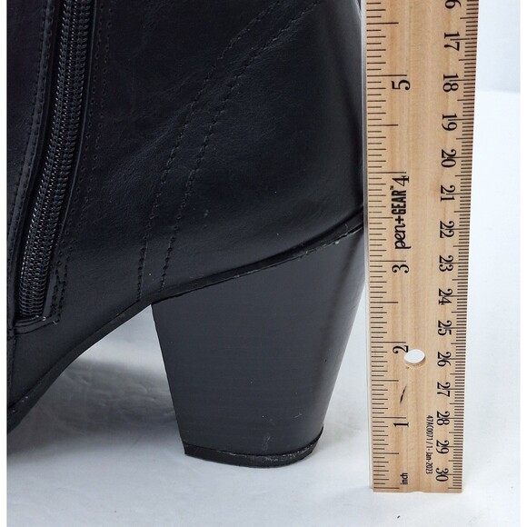 Dream Pairs Black Kendal Ankle Boots Size 8.5 – 3” Block Heel Zip Closure - Picture 10 of 10